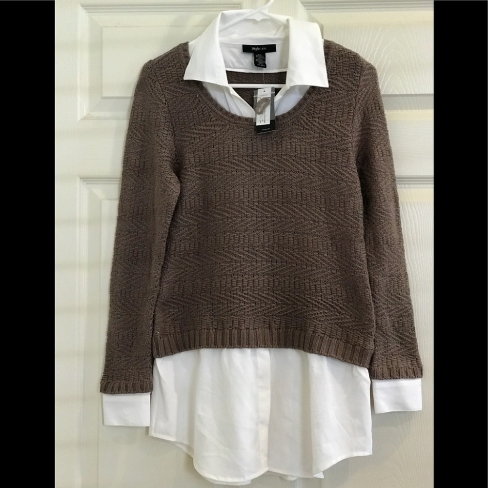 Style & Co sweater blouse top NWT - Picture 2 of 11